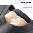 Men's Warm Lambskin Round Neck Hoodie