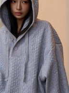 Retro Lazy Twist College Style Hooded Sweater