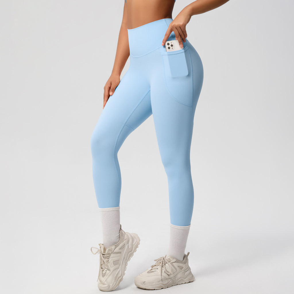 Solid Color Double-sided Brushed Tight Breathable Yoga Pants