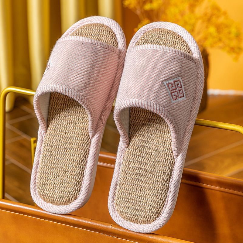 Linen Slippers For Women Spring And Autumn Non-slip Home