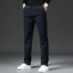 Fall Slim Fit Pencil Pants Thick Twill Cotton Casual Pants