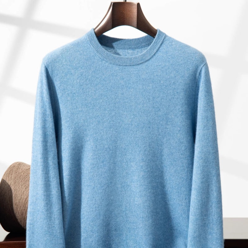 Cashmere Sweater Men's Low Round Neck Business Casual Cashmere Sweater