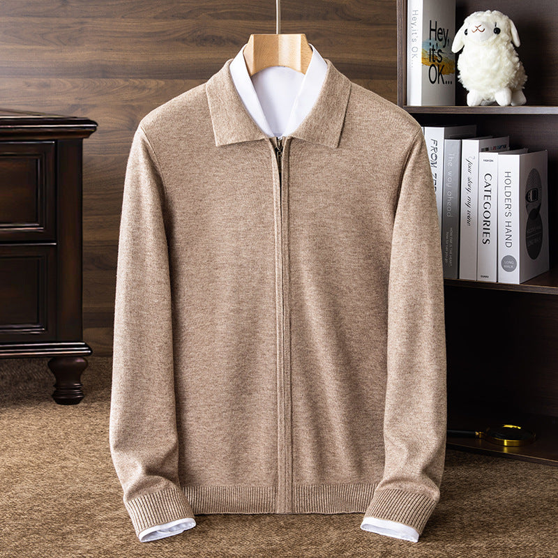 Fully Open Long-sleeve Zipper Thickening Cardigan New Youth Coat