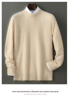 Round Neck Pullover Leisure Knitted Sweater For Men