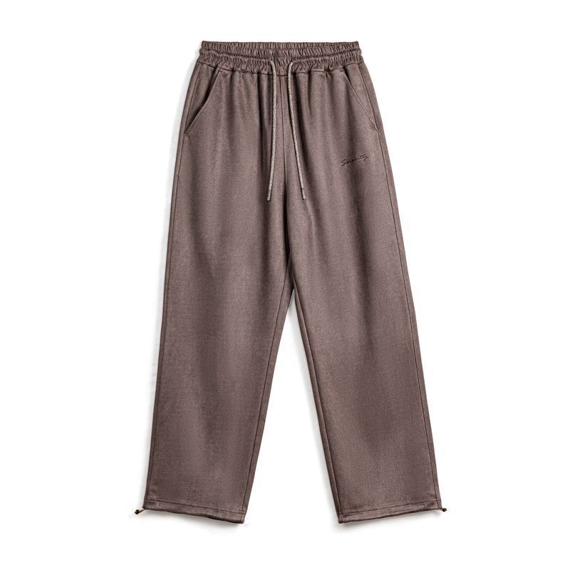 Casual Brushed Suede Sweatpants Straight-leg Wide-leg Pants