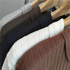 Lightly Mature Spring And Autumn Stripes Lapel Boys Texture Loose Elastic Knitted Sweater