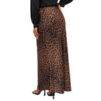 Women's Leopard Fishtail High Waist Casual Skirt