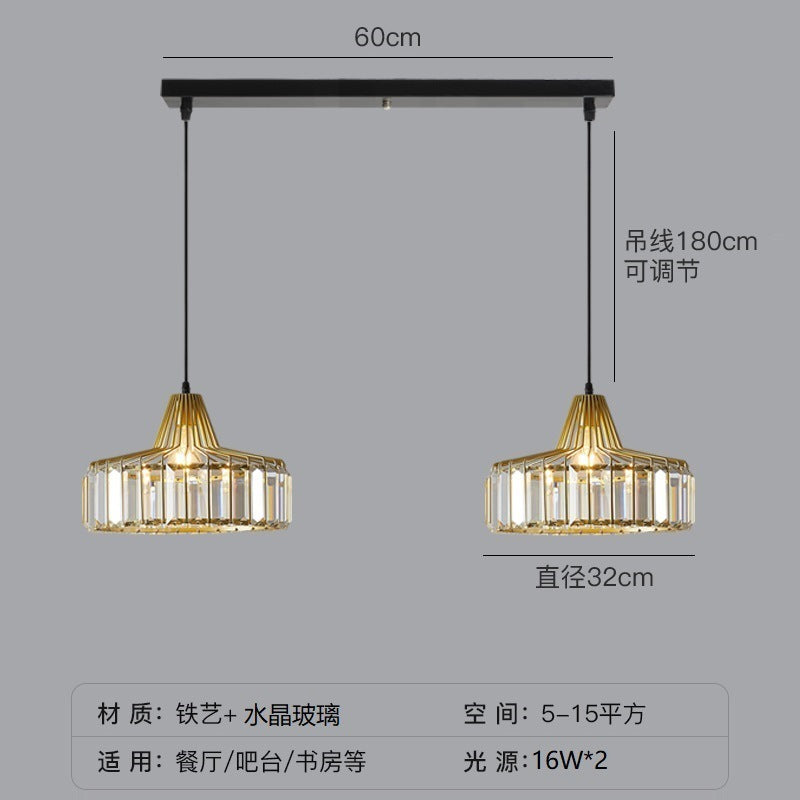 Simple Modern Light Luxury Crystal Creative Sun Lamp Bedroom Bedside Small Droplight