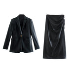 Temperament Pocket Decorated With A Button Coat