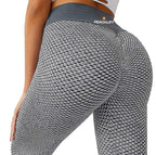 European And American Honeycomb Yoga Sexy Peach Hip High Waist Women