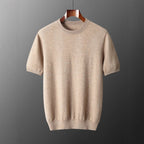Autumn And Winter Front Line Ready-made Garments Round Neck Short Sleeve Men's Cashmere Sweater