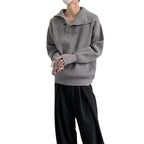 Sweater Men's Idle Style High-grade Round Neck Pullover Loose