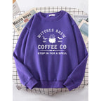 Witches Make Coffee Straight Letter Hoodie Letter Print