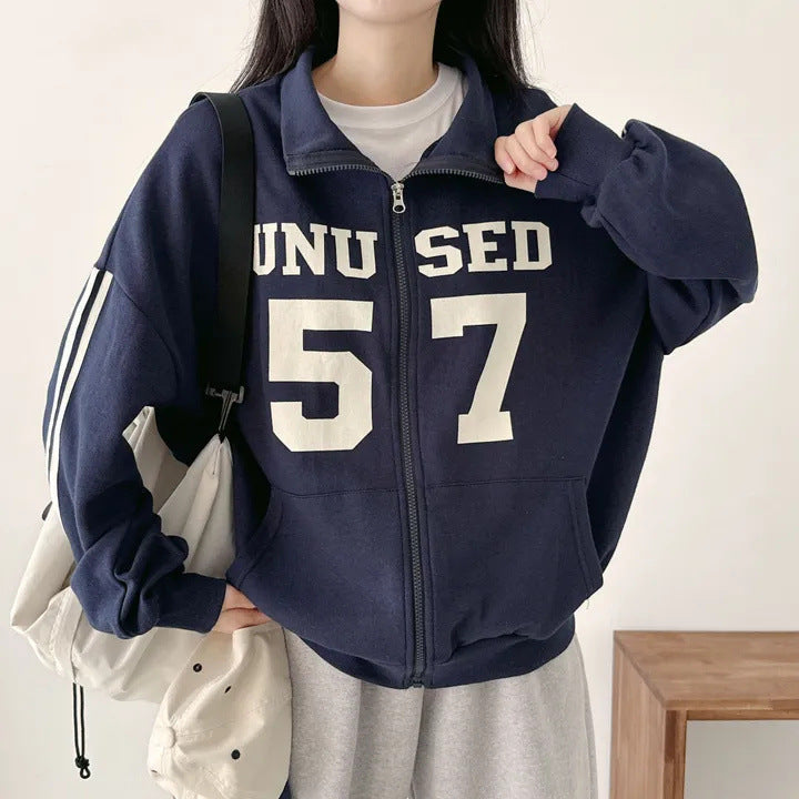 Design Sense Niche Couple Coat High Street Two Bars Raglan