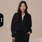 Aoli Velvet Sports Jacket For Women Loose Lapel Yoga