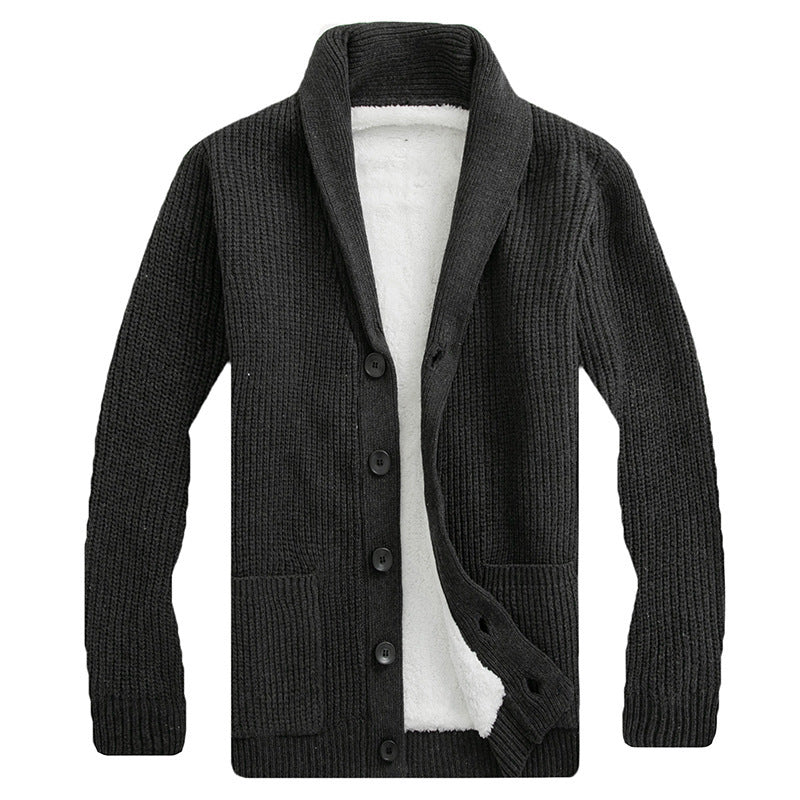 Autumn And Winter Sweater Knitwear Men's Cardigan Lapel
